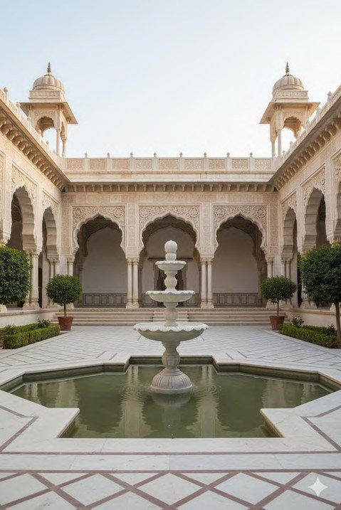 Rahman White Stone Fountain XPFN00015
