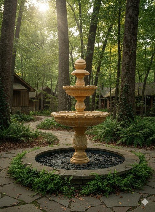 Gold Line Stone Fountain XPFN00021 - Image 2