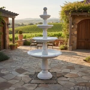Tiger White Stone Fountain XPFN00023