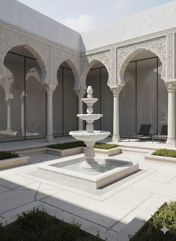 Taimoor White Stone Fountain XPFN0008 - Image 2